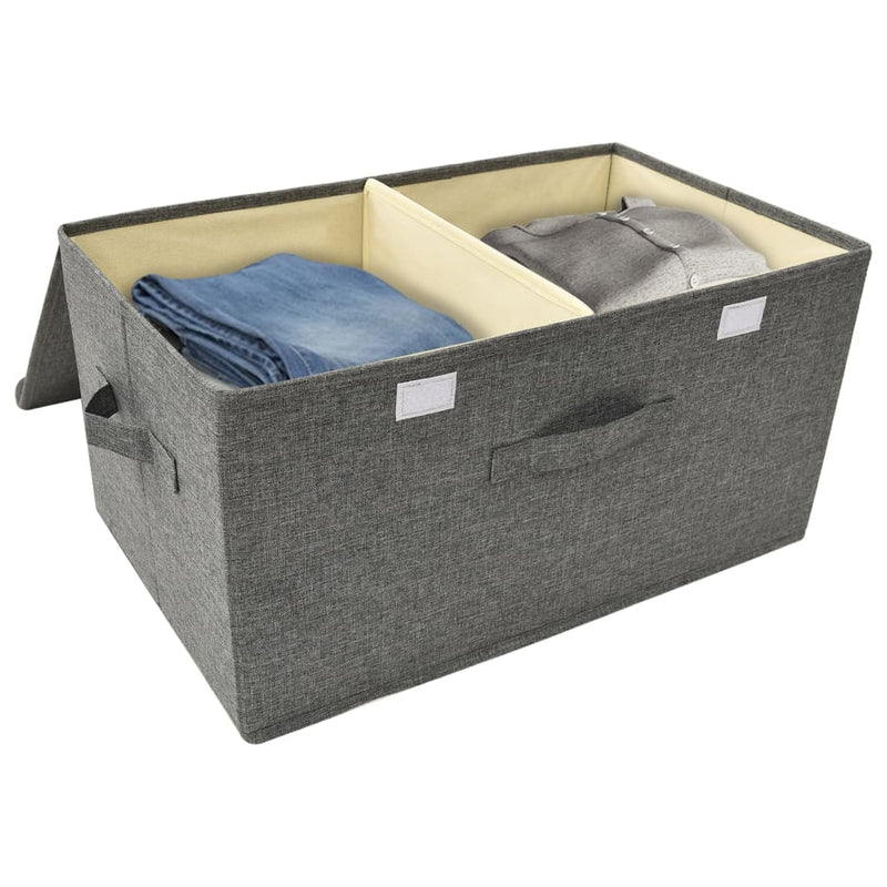 vidaXL antracitszürke szövet tárolódoboz 50 x 30 x 25 cm