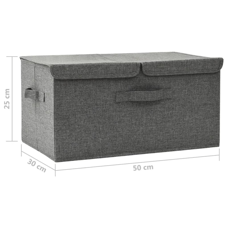 vidaXL antracitszürke szövet tárolódoboz 50 x 30 x 25 cm