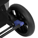 vidaXL tengerészkék acél ikerbabakocsi