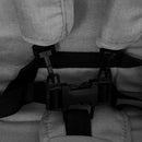 vidaXL világosszürke acél tandem ikerbabakocsi