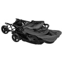 vidaXL sötétszürke acél tandem ikerbabakocsi