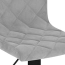 vidaXL 2 db világosszürke bársony bárszék