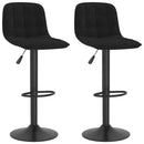 vidaXL 2 db fekete bársony bárszék