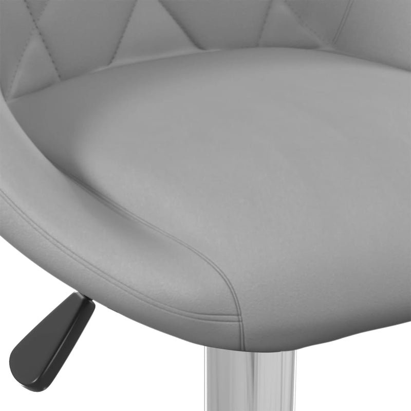 vidaXL 2 db világosszürke bársony bárszék