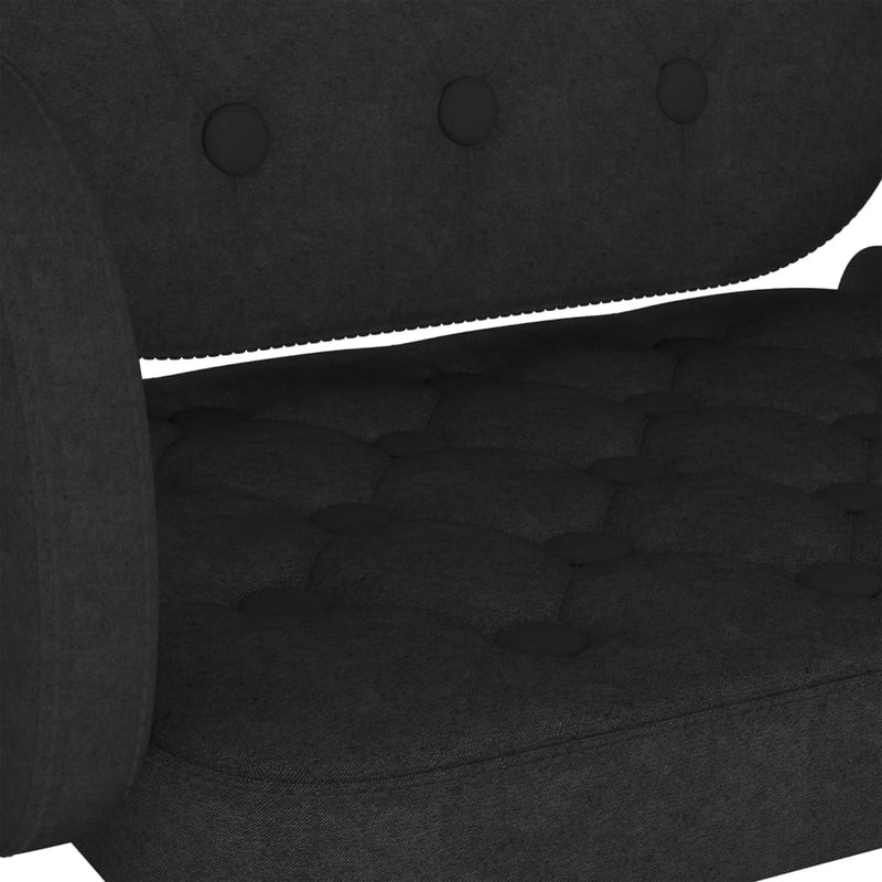 vidaXL 2 db fekete szövet bárszék