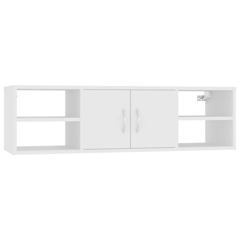 vidaXL fehér szerelt fa fali polc 102 x 30 x 29 cm