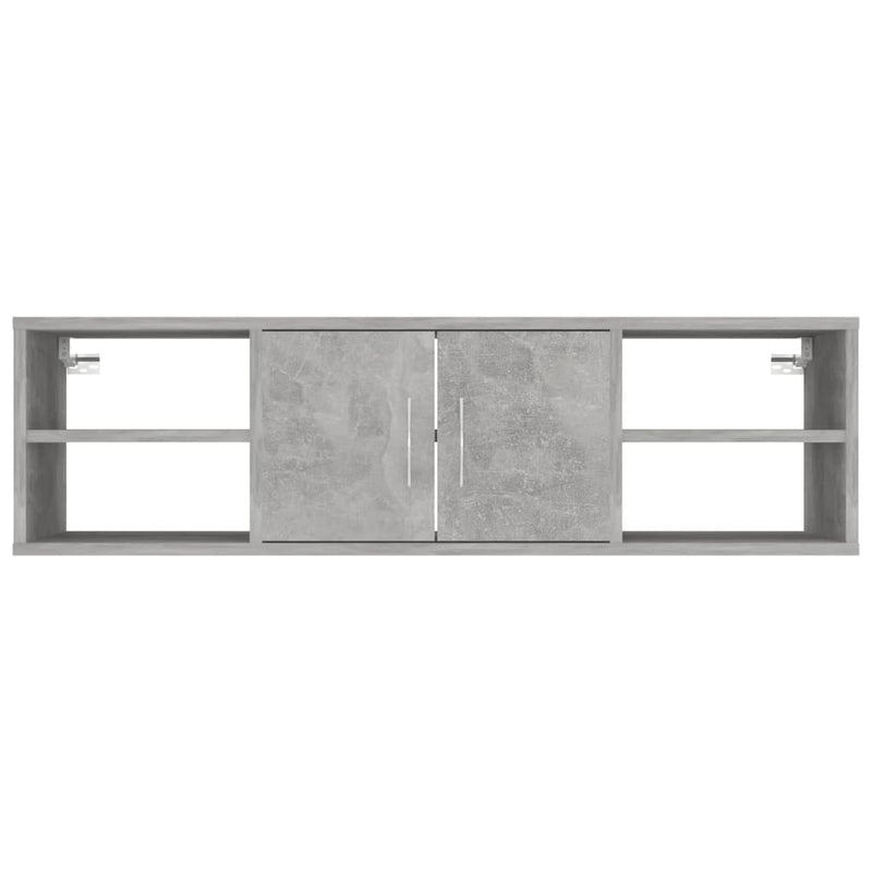 vidaXL betonszürke szerelt fa fali polc 102 x 30 x 29 cm