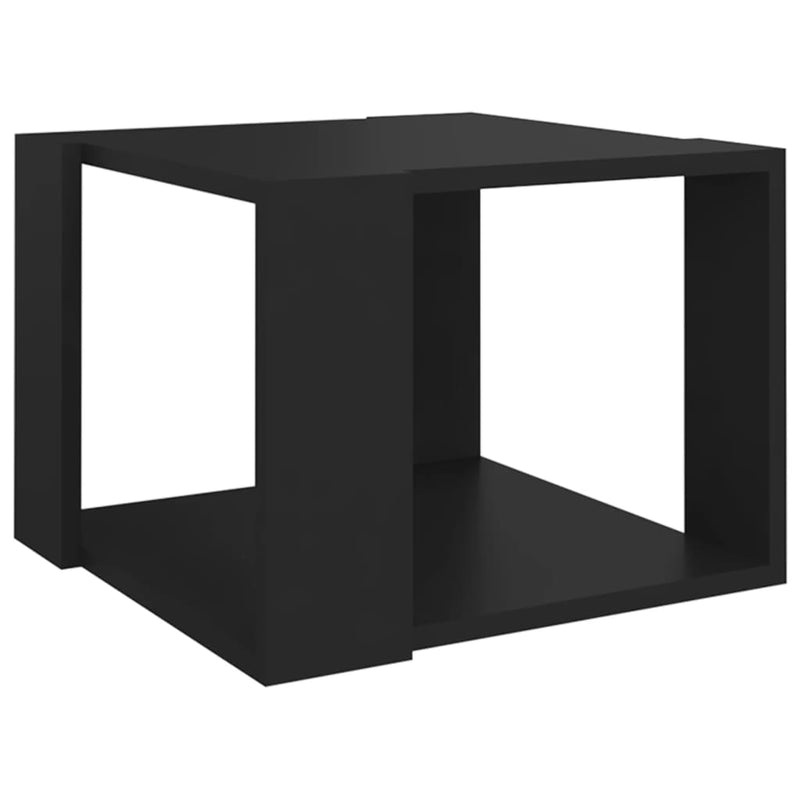 vidaXL fekete szerelt fa dohányzóasztal 40 x 40 x 30 cm