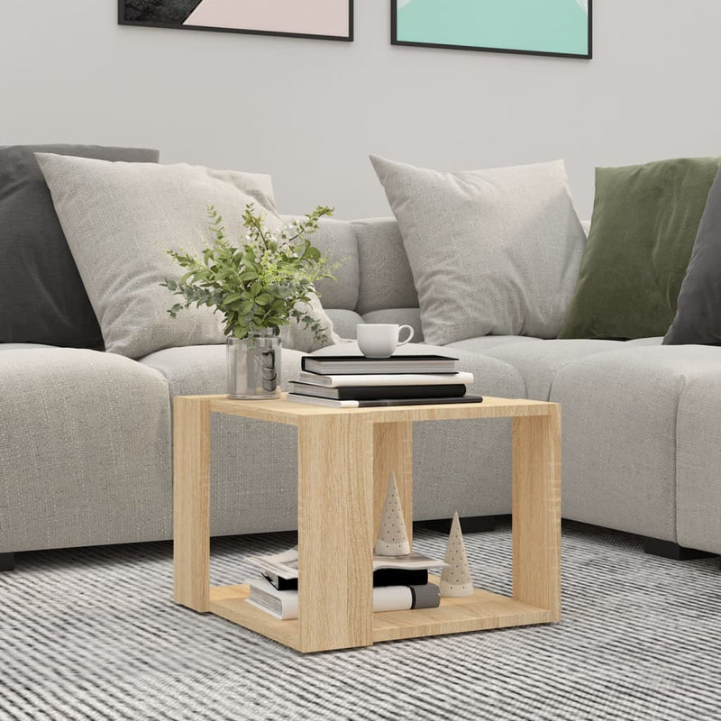 vidaXL sonoma tölgy színű szerelt fa dohányzóasztal 40 x 40 x 30 cm