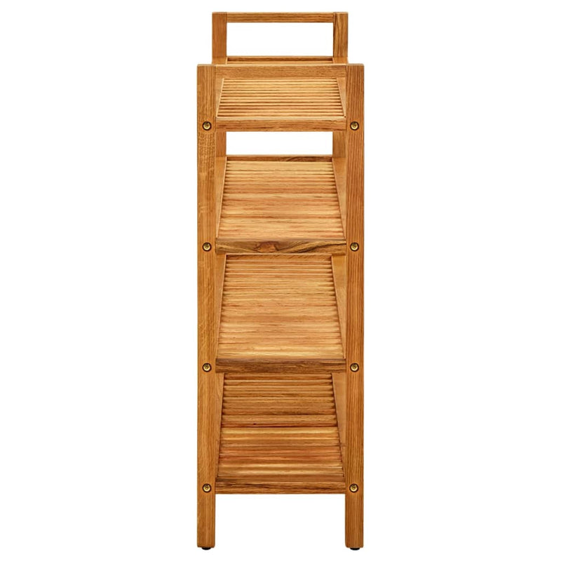 vidaXL tömör tölgyfa cipőtartó 4 polccal 100 x 27 x 80 cm