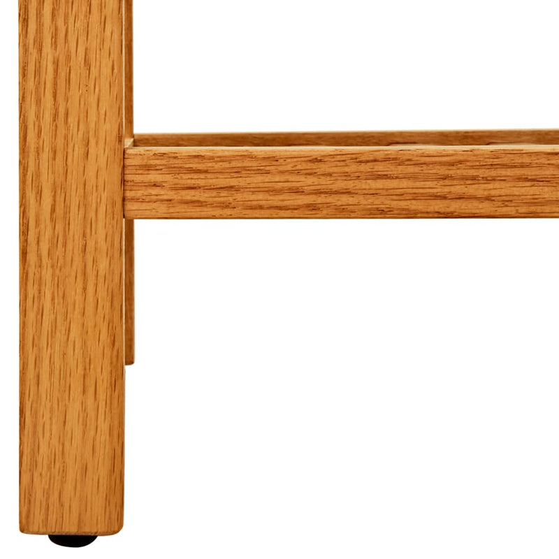 vidaXL tömör tölgyfa cipőtartó 5 polccal 100 x 27 x 100 cm