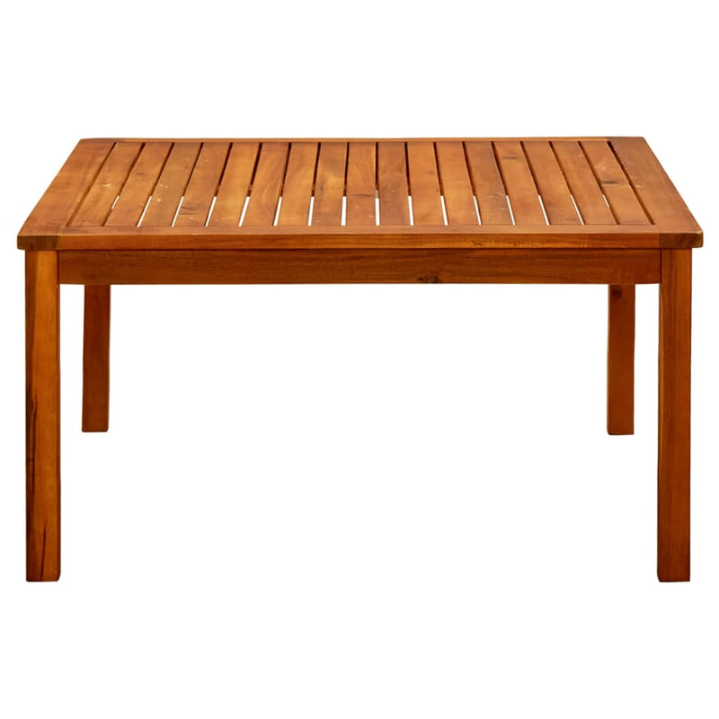 vidaXL tömör akácfa kerti dohányzóasztal 85 x 85 x 45 cm