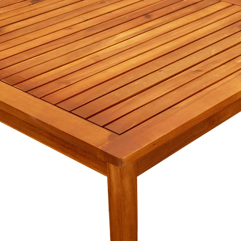 vidaXL tömör akácfa kerti dohányzóasztal 85 x 85 x 45 cm