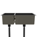 vidaXL fekete rozsdamentes acél konyhai mosogató