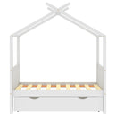 vidaXL fehér tömör fenyőfa gyerekágykeret fiókkal 70 x 140 cm