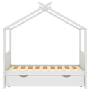 vidaXL fehér tömör fenyőfa gyerekágykeret fiókkal 80x160 cm