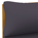 vidaXL 2 részes kerti akácfa kanapészett sötétszürke párnákkal