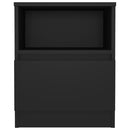 vidaXL 2 db fekete szerelt fa éjjeliszekrény 40 x 40 x 50 cm