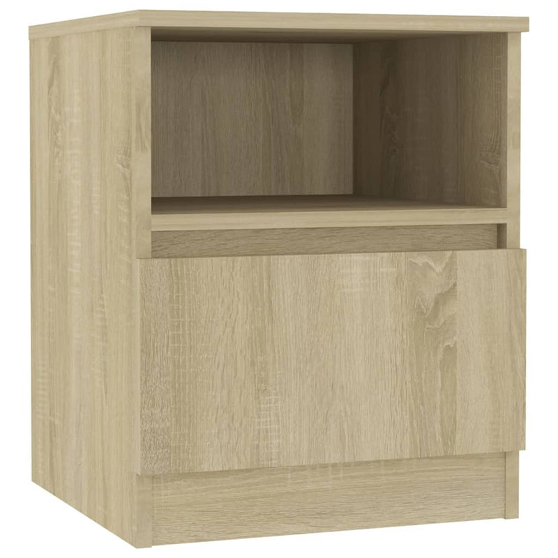 vidaXL 2 db sonoma tölgy színű szerelt fa éjjeliszekrény 40x40x50 cm