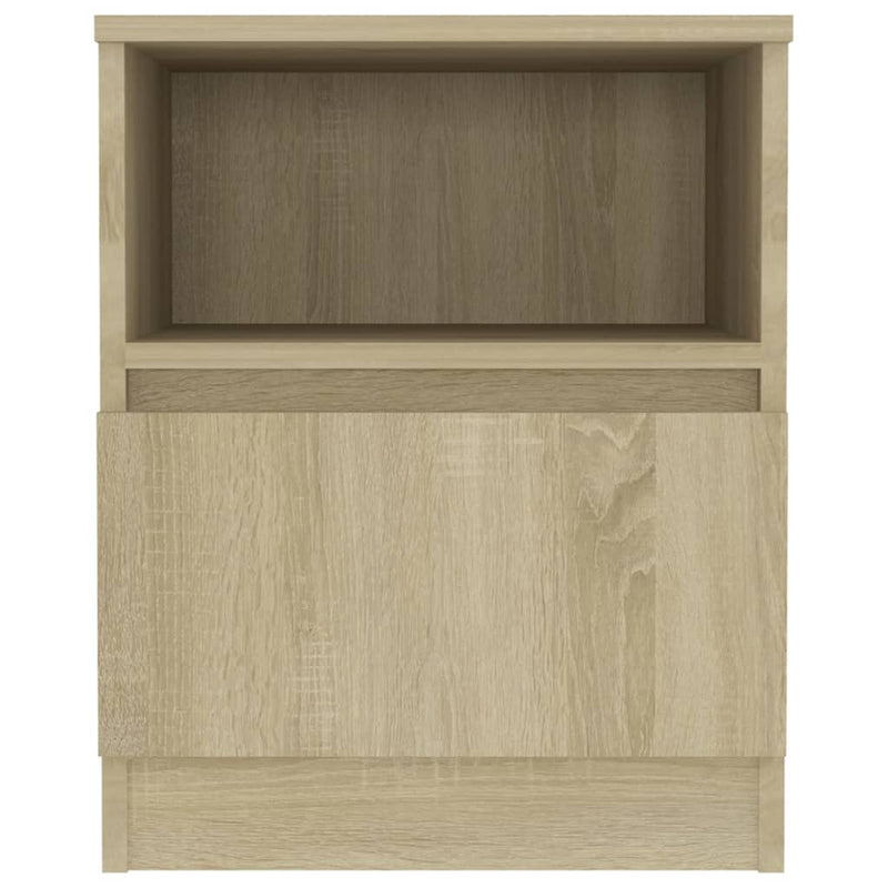 vidaXL 2 db sonoma tölgy színű szerelt fa éjjeliszekrény 40x40x50 cm