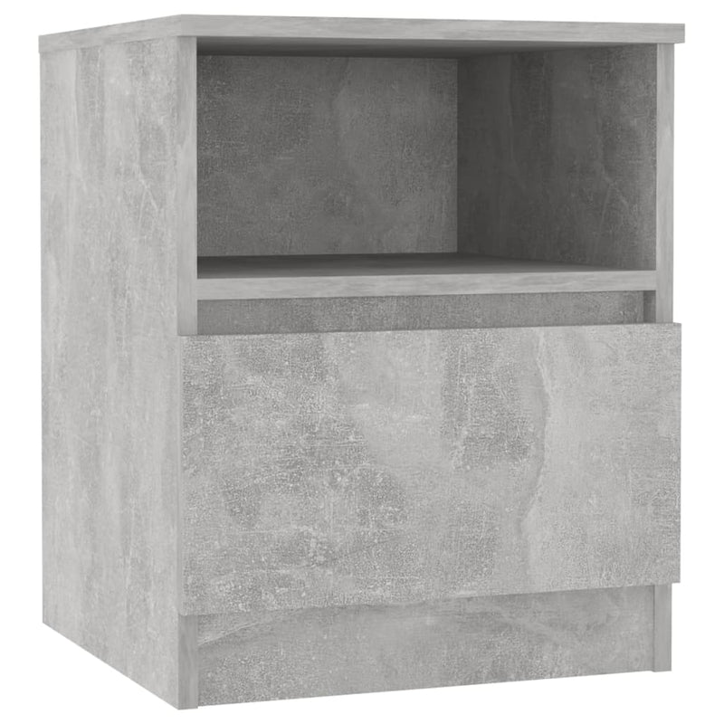 vidaXL 2 db betonszürke szerelt fa éjjeliszekrény 40 x 40 x 50 cm