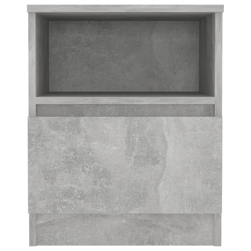 vidaXL 2 db betonszürke szerelt fa éjjeliszekrény 40 x 40 x 50 cm