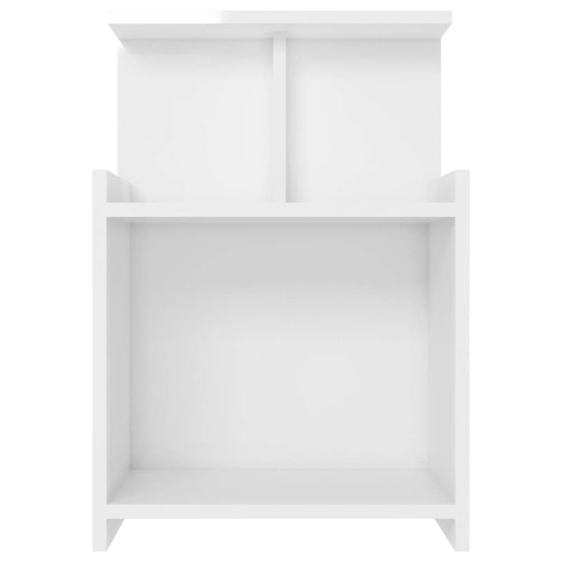 vidaXL magasfényű fehér szerelt fa éjjeliszekrény 40 x 35 x 60 cm