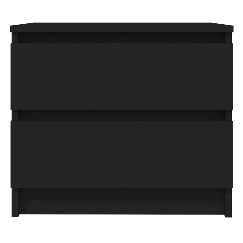 vidaXL 2 db fekete szerelt fa éjjeliszekrény 50 x 39 x 43,5 cm