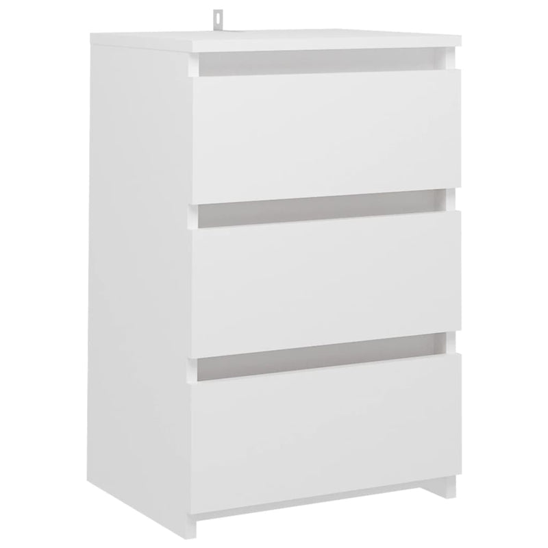 vidaXL 2 db fehér szerelt fa éjjeliszekrény 40 x 35 x 62,5 cm