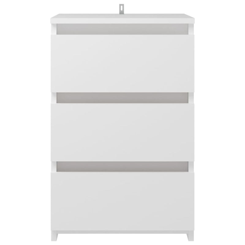 vidaXL 2 db fehér szerelt fa éjjeliszekrény 40 x 35 x 62,5 cm