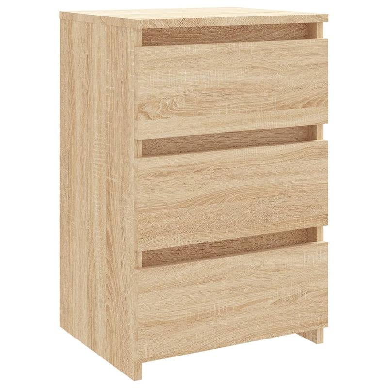 vidaXL 2 db sonoma tölgy színű szerelt fa éjjeliszekrény 40x35x62,5 cm