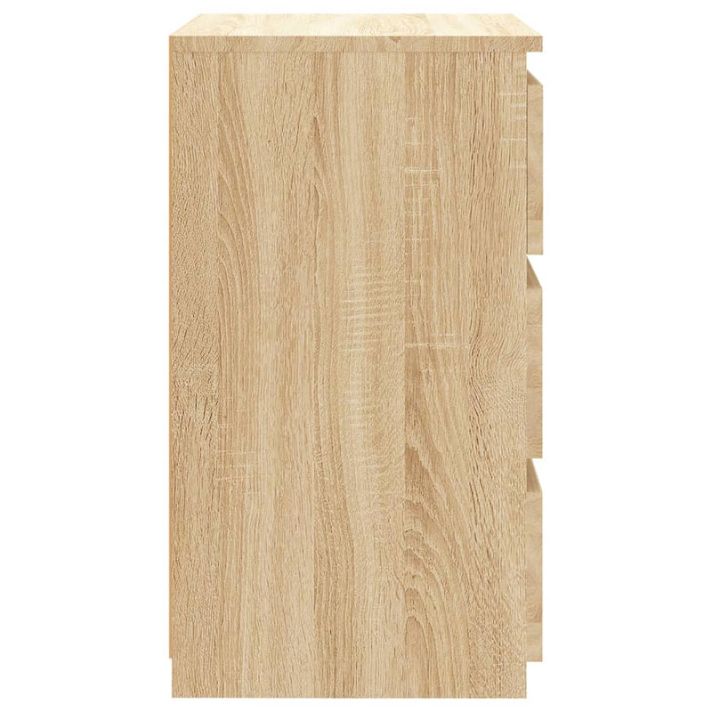 vidaXL 2 db sonoma tölgy színű szerelt fa éjjeliszekrény 40x35x62,5 cm
