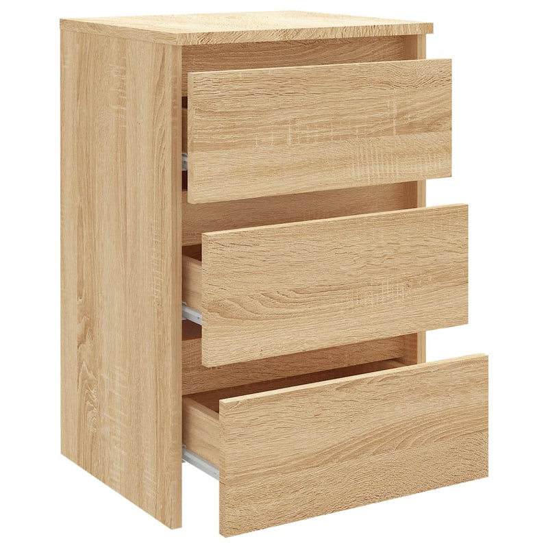 vidaXL 2 db sonoma tölgy színű szerelt fa éjjeliszekrény 40x35x62,5 cm
