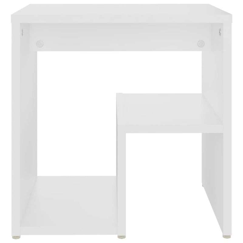 vidaXL 2 db fehér szerelt fa éjjeliszekrény 40 x 30 x 40 cm
