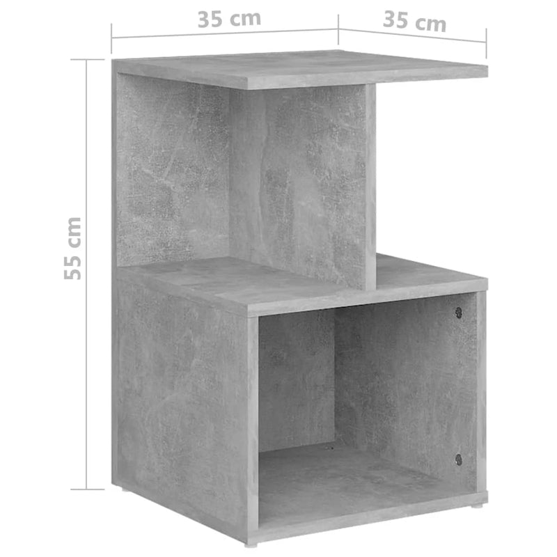 vidaXL betonszürke szerelt fa kisszekrény 35 x 35 x 55 cm
