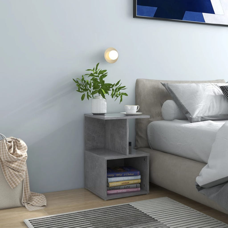 vidaXL betonszürke szerelt fa kisszekrény 35 x 35 x 55 cm