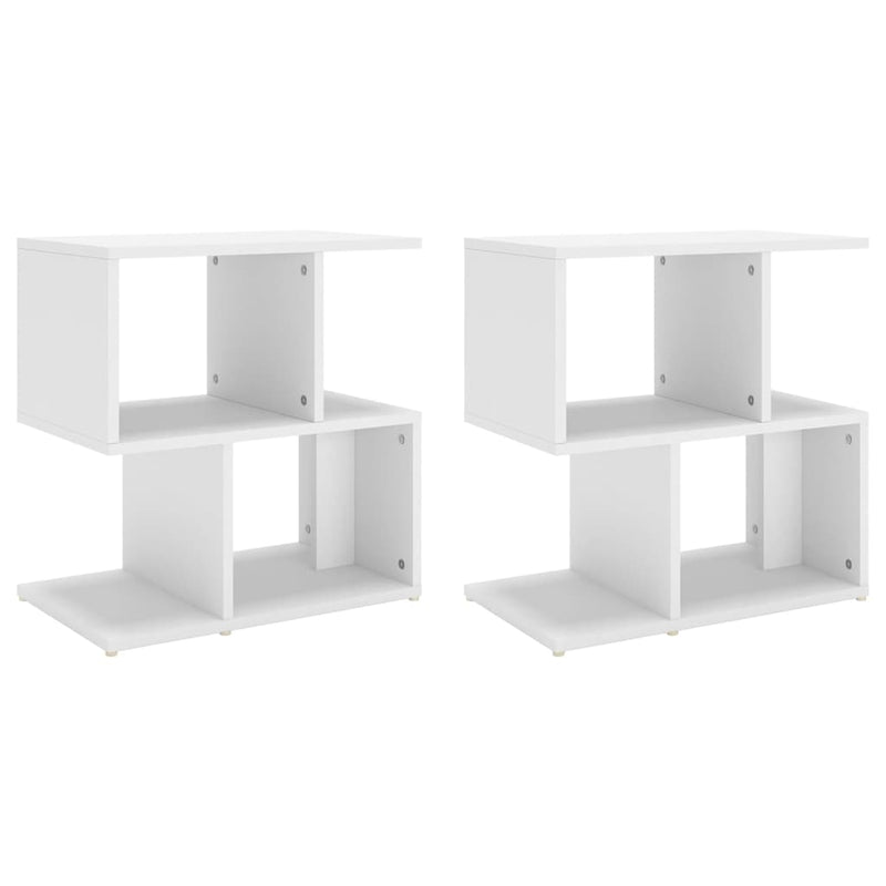 vidaXL 2 db fehér szerelt fa éjjeliszekrény 50 x 30 x 51,5 cm