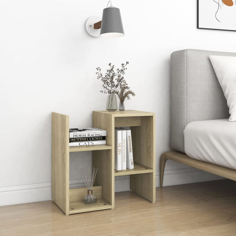 vidaXL 2 db sonoma tölgy színű szerelt fa éjjeliszekrény 50x30x51,5 cm