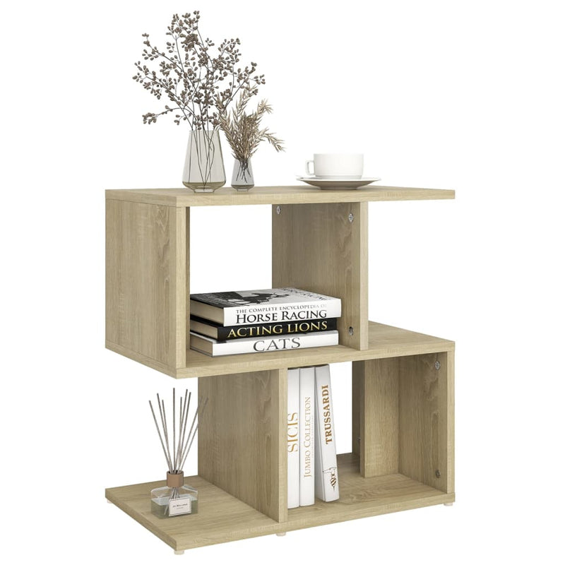 vidaXL 2 db sonoma tölgy színű szerelt fa éjjeliszekrény 50x30x51,5 cm