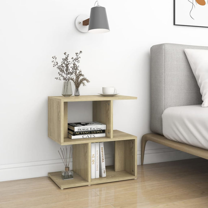 vidaXL 2 db sonoma tölgy színű szerelt fa éjjeliszekrény 50x30x51,5 cm
