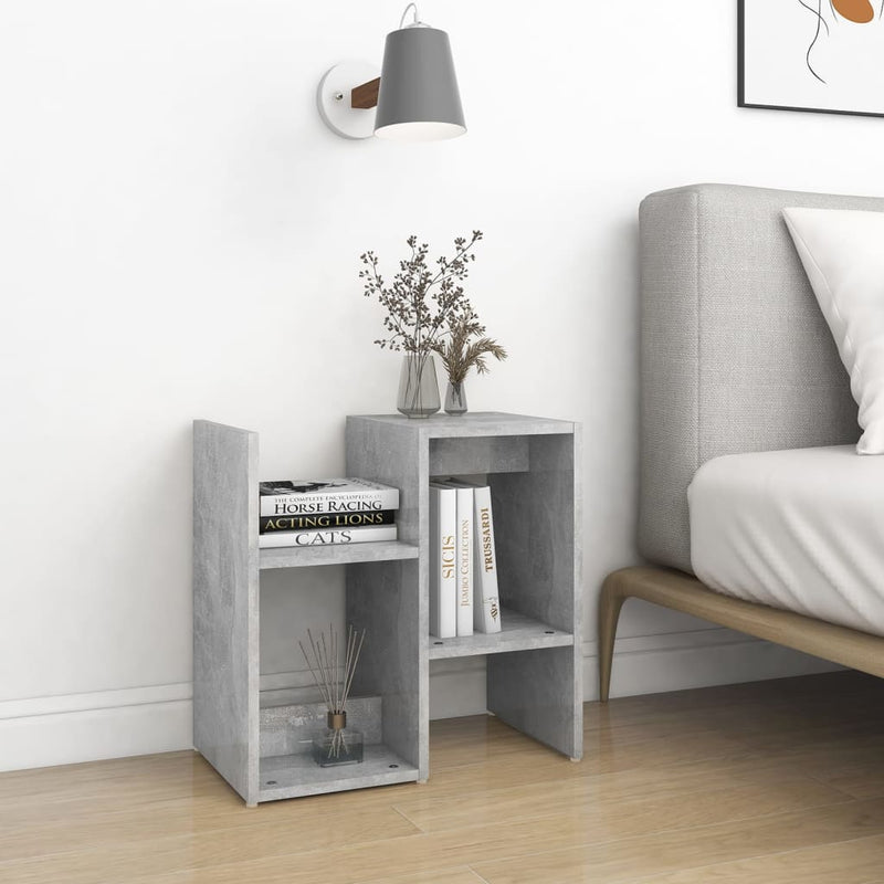 vidaXL 2 db betonszürke szerelt fa éjjeliszekrény 50 x 30 x 51,5 cm