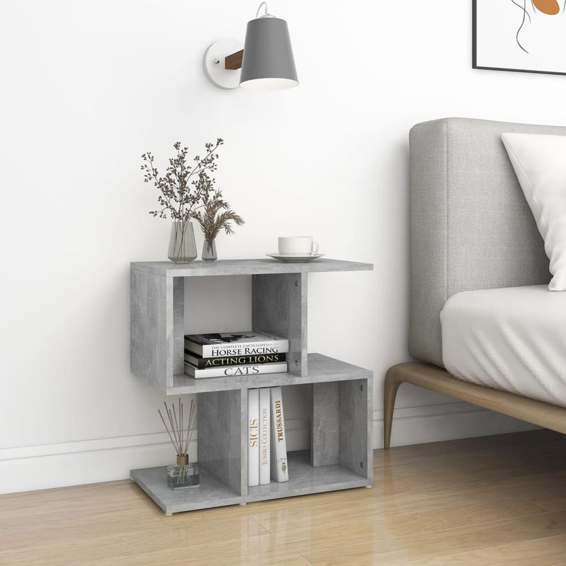 vidaXL 2 db betonszürke szerelt fa éjjeliszekrény 50 x 30 x 51,5 cm
