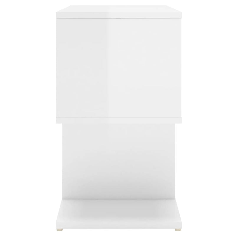 vidaXL magasfényű fehér szerelt fa éjjeliszekrény 50 x 30 x 51,5 cm