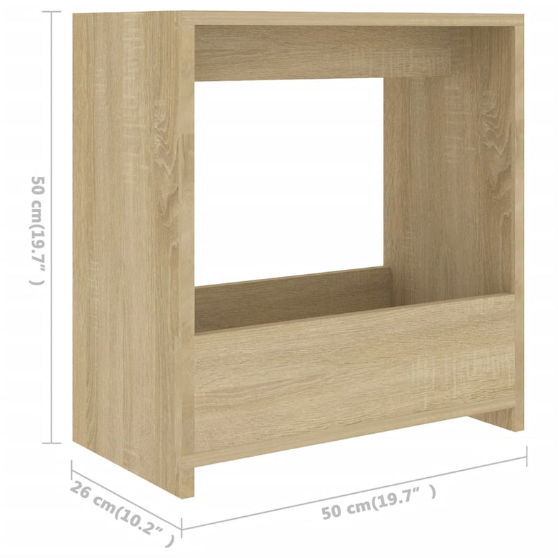 vidaXL sonoma-tölgy színű forgácslap kisasztal 50 x 26 x 50 cm
