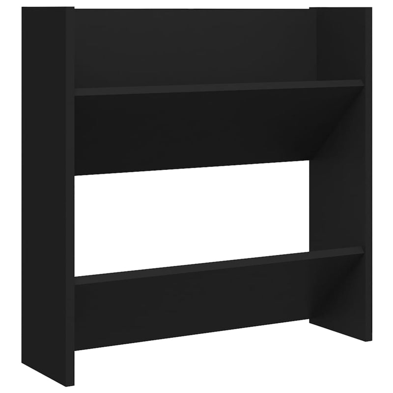 vidaXL 4 db fekete szerelt fa fali cipősszekrény 60 x 18 x 60 cm