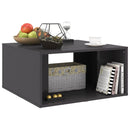 vidaXL 4 db magasfényű szürke szerelt fa dohányzóasztal 33x33x33 cm