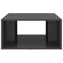 vidaXL 4 db magasfényű szürke szerelt fa dohányzóasztal 33x33x33 cm