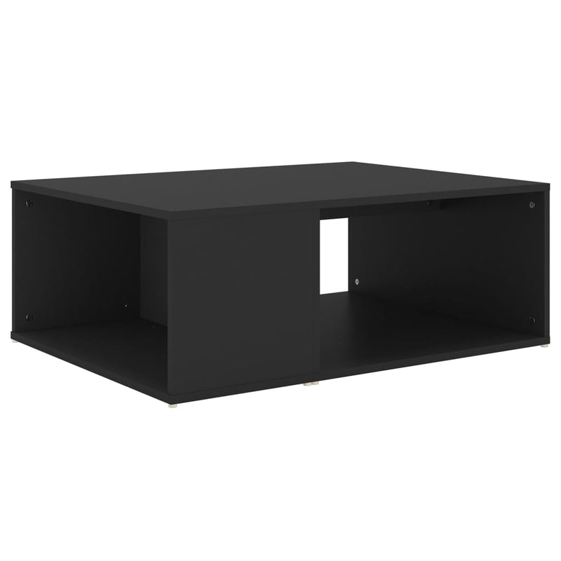 vidaXL fekete szerelt fa dohányzóasztal 90 x 67 x 33 cm