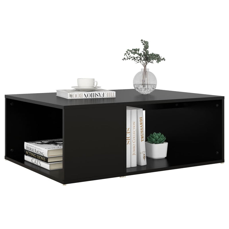 vidaXL fekete szerelt fa dohányzóasztal 90 x 67 x 33 cm