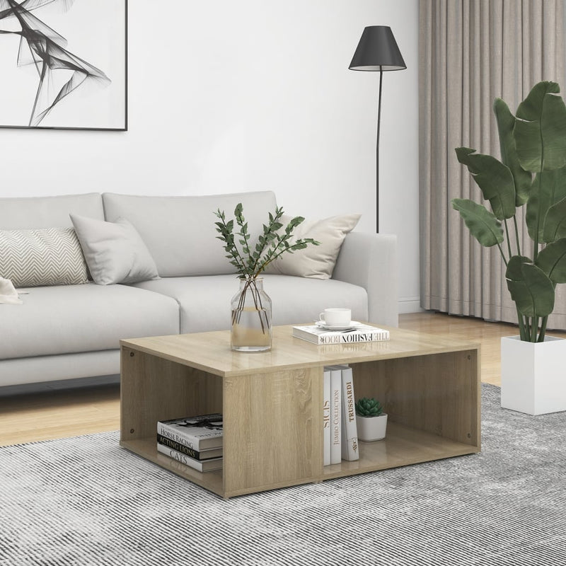 vidaXL sonoma tölgy színű szerelt fa dohányzóasztal 90 x 67 x 33 cm